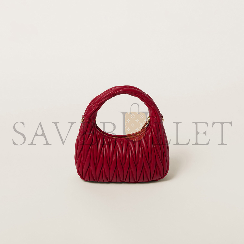 M1v M1v wander matelassÉ nappa leather hobo bag 5bc125 (20*17*6cm)